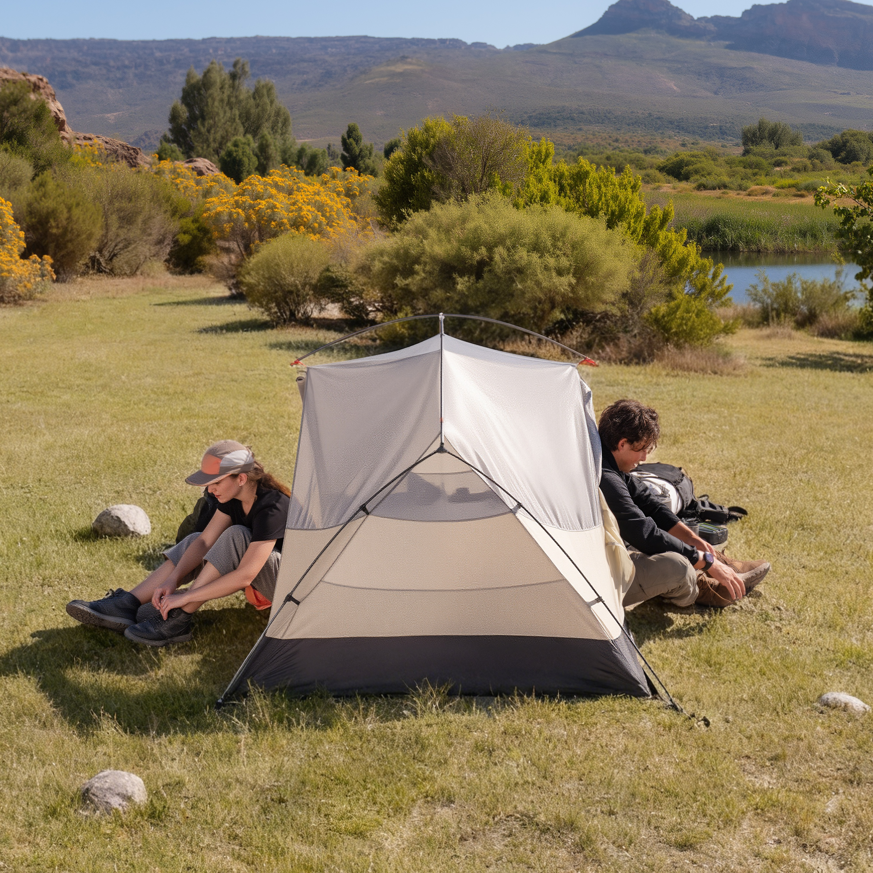 Naturehike ultraľahký stan Mongar 2 séria Pro 20D 1956g - olivový